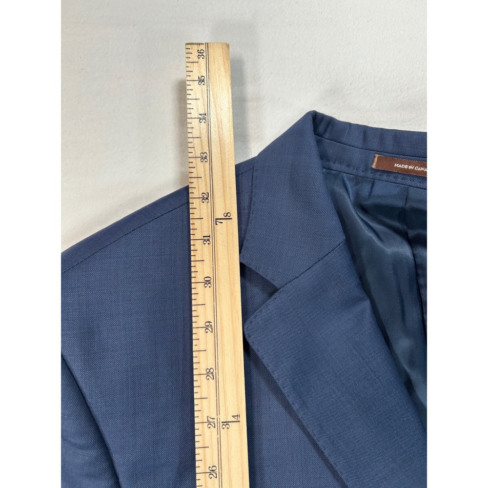 Peter Millar 100% Wool Button Blazer Sport Coat Made in Canada Notch Lapel 44T - Picture 11 of 16